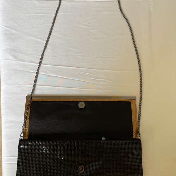 BCBG MaxAzria Copper and Black Clutch w/ Chain Strap - Picture 4 of 7